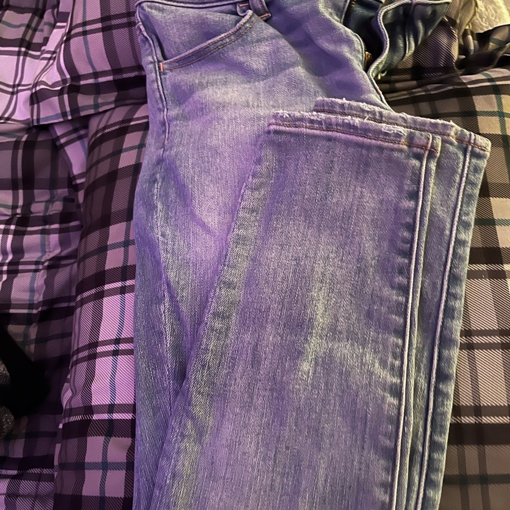 American Eagle Outfitters Women's Light Blue Straight Leg Jeans